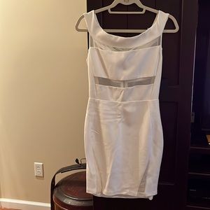La Pina white dress with sheer panels